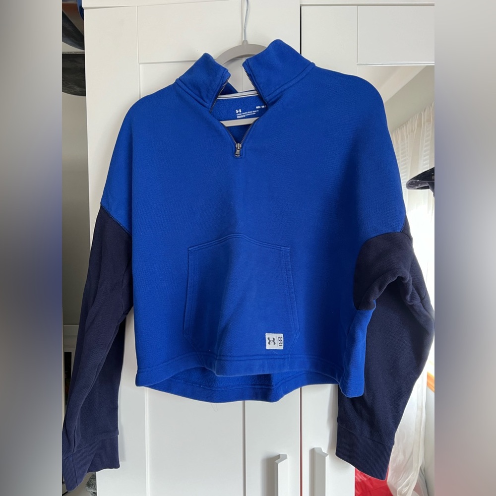 Color block blue underarmour quarter zip